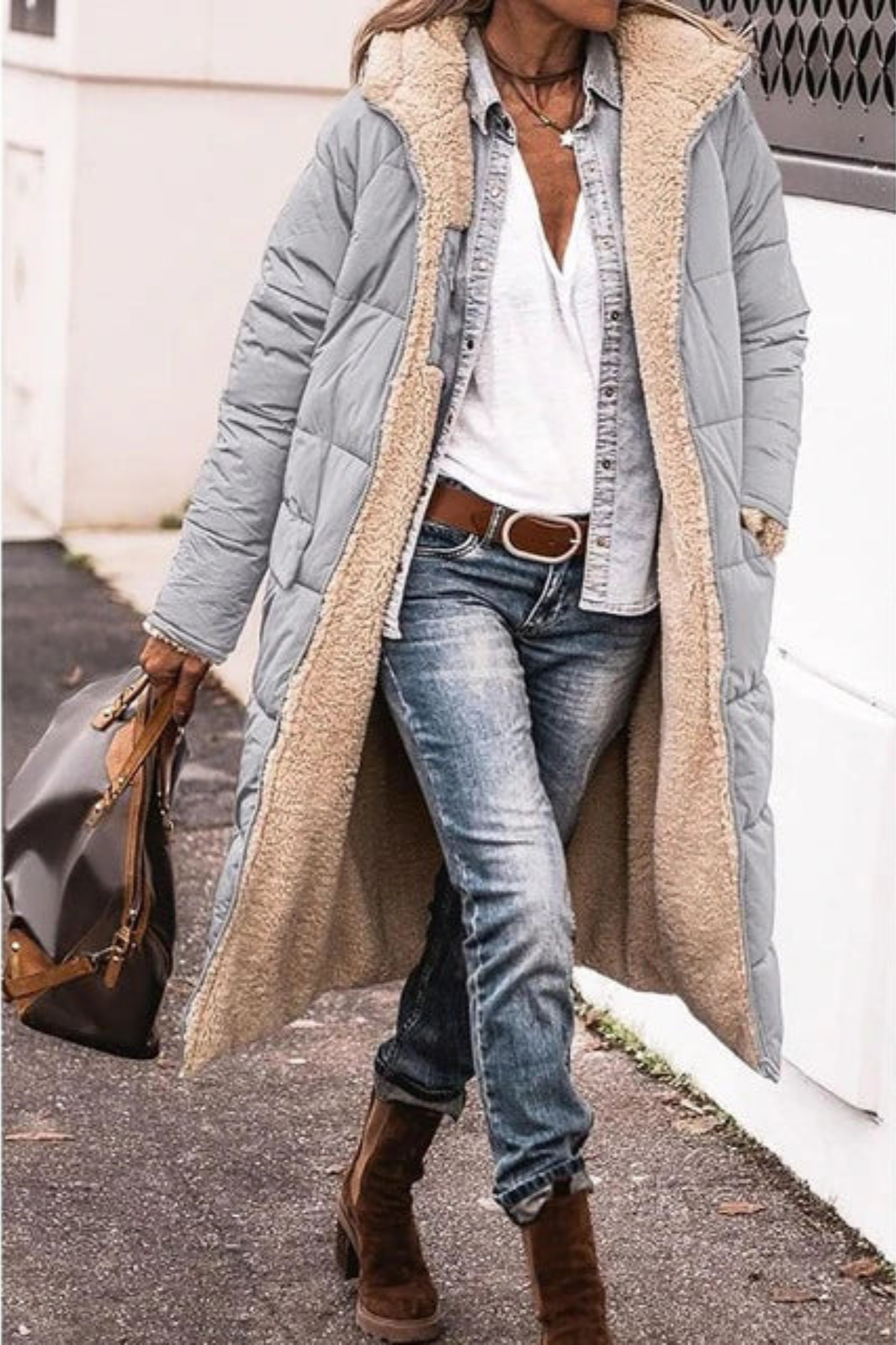 Anny™ | Reversible Long Fur-Lined Coat