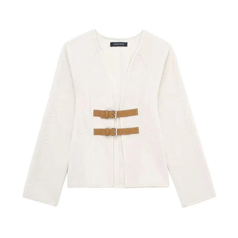 Leona | Double-Buckle Cardigan