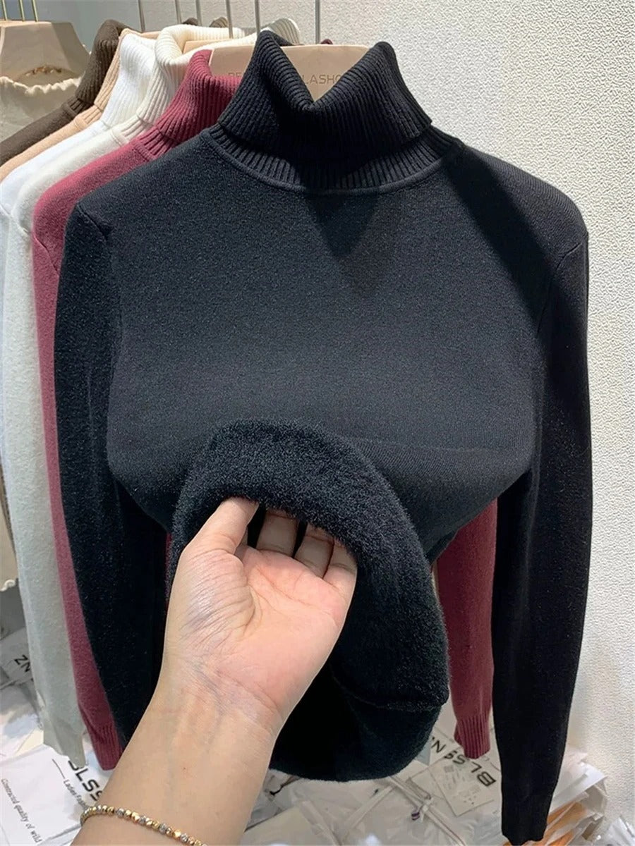 Holly | Turtleneck Jumper with Fleece