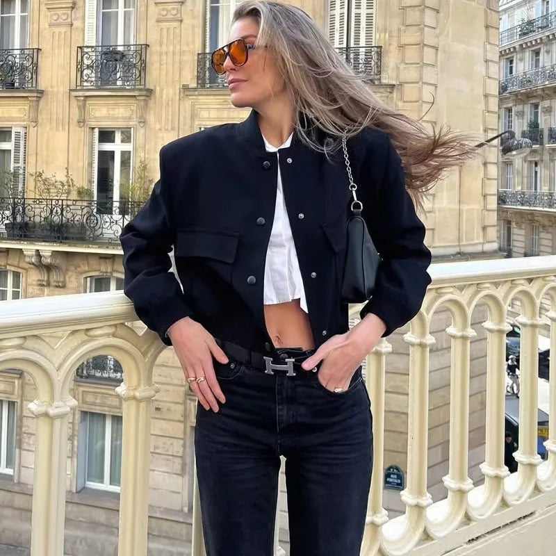 Emilia | Soft Utility Bomber Jacket