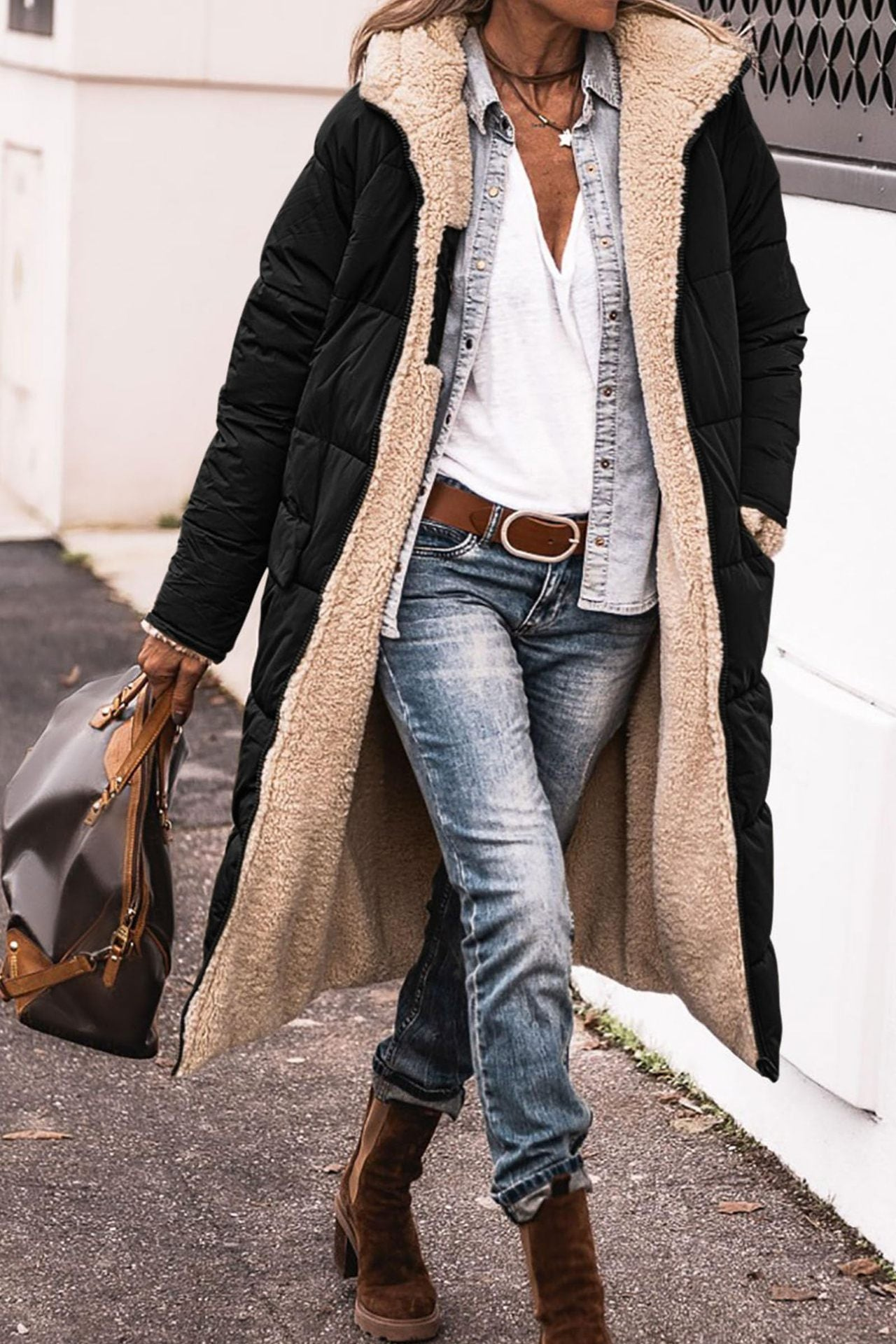 Anny™ | Reversible Long Fur-Lined Coat