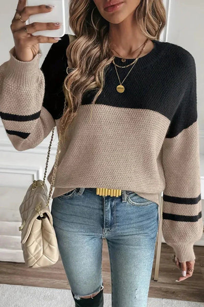 Margot | Colour Block Knitted Jumper