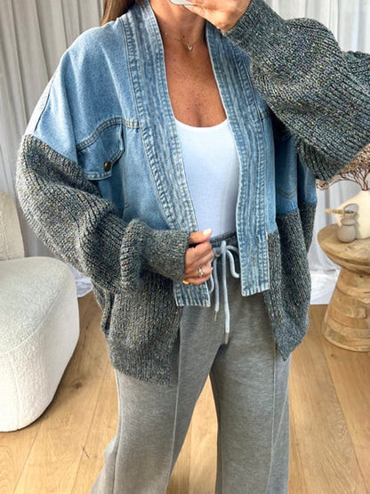 Beatrice | Denim Knit Cardigan