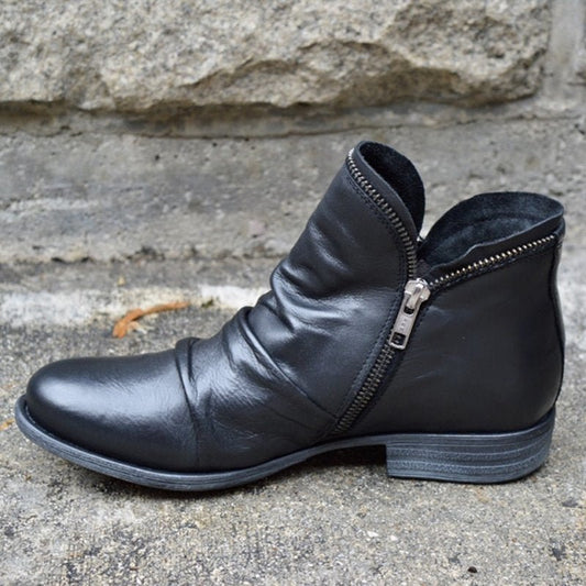 Elara™ | Elegant Faux Leather Boots